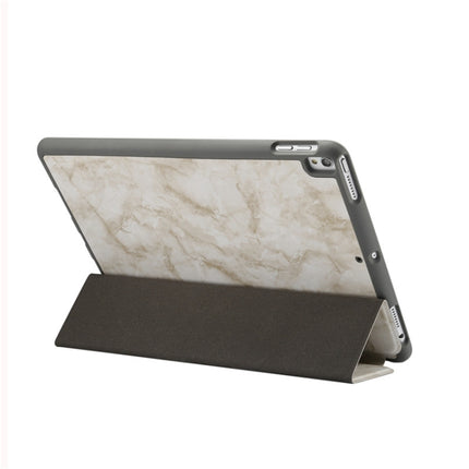 Marble Texture Pattern Horizontal Flip Leather Case for iPad Air 2019 10.5 inch, with Three-folding Holder & Pen Slot & Sleep / Wake-up Function (White)-garmade.com