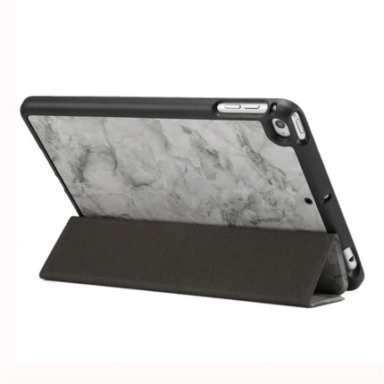 Marble Texture Pattern Horizontal Flip Leather Case for iPad Mini 2019, with Three-folding Holder & Pen Slot & Sleep / Wake-up Function (Grey)-garmade.com