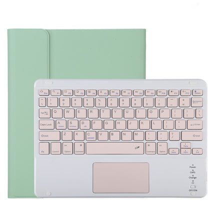 TG11BC Detachable Bluetooth Pink Keyboard Microfiber Leather Tablet Case for iPad Pro 11 inch (2020), with Touchpad & Pen Slot & Holder (Green)-garmade.com