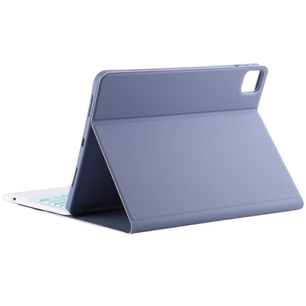 TG11BC Detachable Bluetooth Green Keyboard Microfiber Leather Tablet Case for iPad Pro 11 inch (2020), with Touchpad & Pen Slot & Holder (Purple)-garmade.com