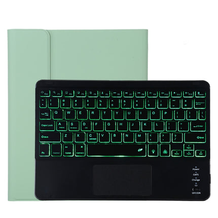 TG11BCS Detachable Bluetooth Black Keyboard Microfiber Leather Tablet Case for iPad Pro 11 inch (2020), with Backlight & Touchpad & Pen Slot & Holder (Green)-garmade.com