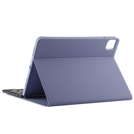 TG11BCS Detachable Bluetooth Black Keyboard Microfiber Leather Tablet Case for iPad Pro 11 inch (2020), with Backlight & Touchpad & Pen Slot & Holder (Purple)-garmade.com