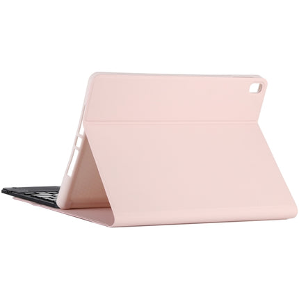 TG-102BCS Detachable Bluetooth Black Keyboard + Microfiber Leather Tablet Case for iPad 10.2 inch / iPad Air (2019), with Touch Pad & Backlight & Pen Slot & Holder (Pink)-garmade.com