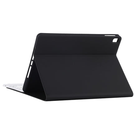 TG-102BC Detachable Bluetooth White Keyboard + Microfiber Leather Tablet Case for iPad 10.2 inch / iPad Air (2019), with Touch Pad & Pen Slot & Holder(Black)-garmade.com