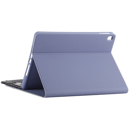 TG-102BC Detachable Bluetooth Black Keyboard + Microfiber Leather Tablet Case for iPad 10.2 inch / iPad Air (2019), with Touch Pad & Pen Slot & Holder(Purple)-garmade.com