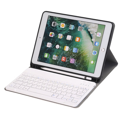 A102B For iPad 10.2 inch 2019 Ultra-thin Detachable Bluetooth Keyboard Leather Tablet Case with Stand & Pen Slot Function (Gold)-garmade.com