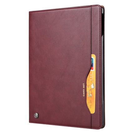 Knead Skin Texture Horizontal Flip Leather Case for iPad Pro 12.9 inch 2022/2021/2020/2018, with Photo Frame & Holder & Card Slots & Wallet & Pen Slot (Wine Red)-garmade.com