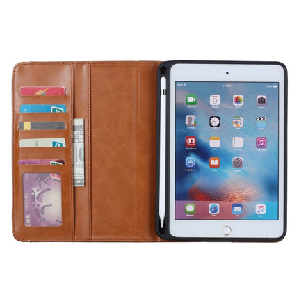 Knead Skin Texture Horizontal Flip Leather Case for iPad Mini 2019, with Photo Frame & Holder & Card Slots & Wallet & Pen Slot (Red)-garmade.com