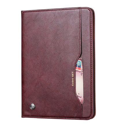 Knead Skin Texture Horizontal Flip Leather Case for iPad Mini 2019, with Photo Frame & Holder & Card Slots & Wallet & Pen Slot (Wine Red)-garmade.com