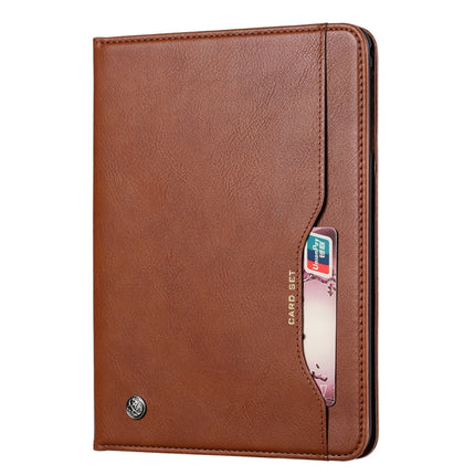 Knead Skin Texture Horizontal Flip Leather Case for iPad Mini 2019, with Photo Frame & Holder & Card Slots & Wallet & Pen Slot (Brown)-garmade.com
