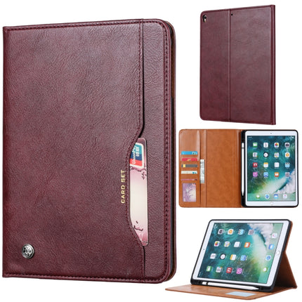 Knead Skin Texture Horizontal Flip Leather Case for iPad Air 2019 10.5 inch, with Photo Frame & Holder & Card Slots & Wallet & Pen Slot (Wine Red)-garmade.com