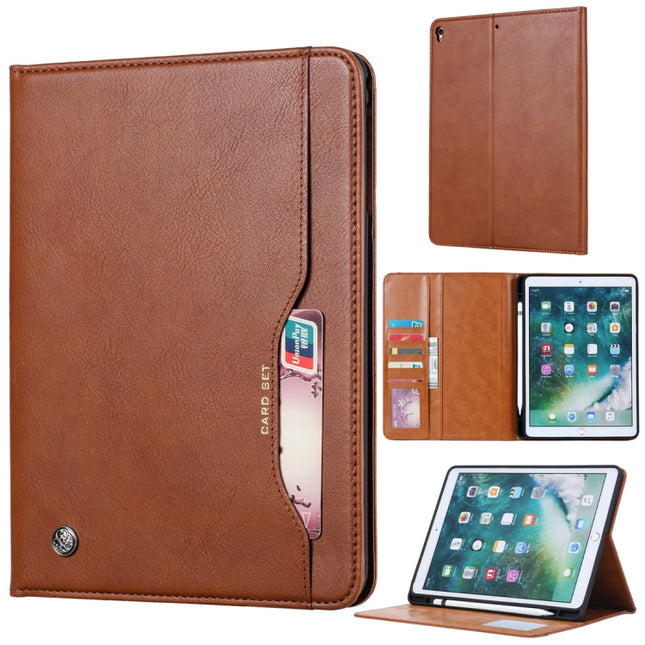 Knead Skin Texture Horizontal Flip Leather Case for iPad Air 2019 10.5 inch, with Photo Frame & Holder & Card Slots & Wallet & Pen Slot (Brown)-garmade.com