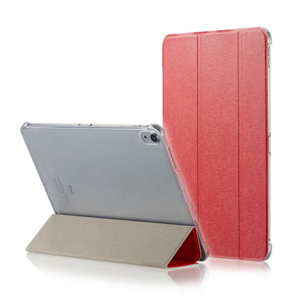 Silk Texture Horizontal Flip Magnetic PU Leather Case for iPad Pro 11 inch (2018), with Three-folding Holder & Sleep / Wake-up Function(Red)-garmade.com