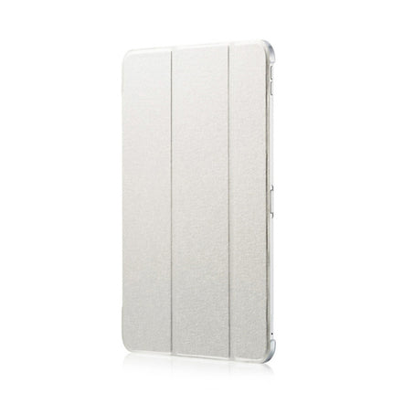 Silk Texture Horizontal Flip Magnetic PU Leather Case for iPad Pro 12.9 inch (2018), with Three-folding Holder & Sleep / Wake-up Function(White)-garmade.com