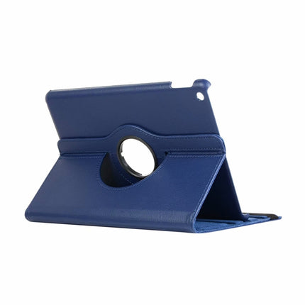 For iPad 10.2 / iPad Air 2019 10.5 / iPad 10.2 2020 Litchi Texture Horizontal Flip 360 Degrees Rotation Leather Case(Blue)-garmade.com