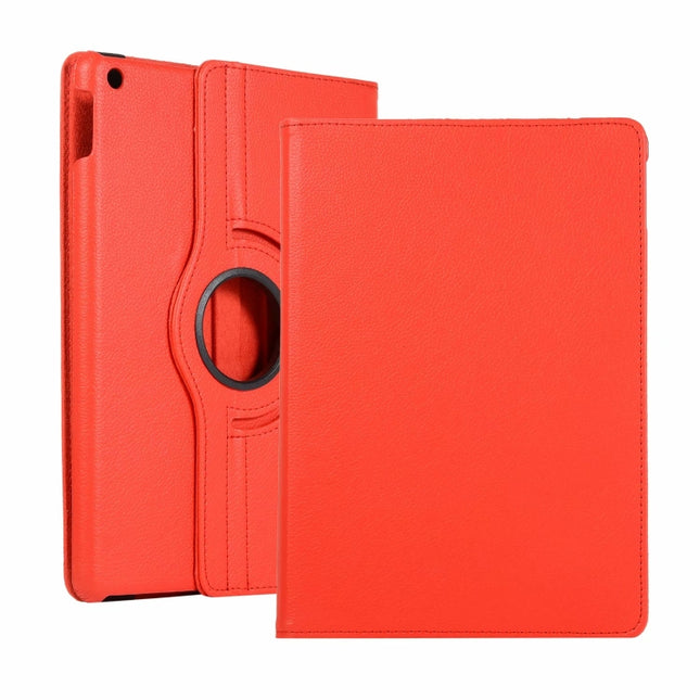 For iPad 10.2 / iPad Air 2019 10.5 / iPad 10.2 2020 Litchi Texture Horizontal Flip 360 Degrees Rotation Leather Case(Red)-garmade.com
