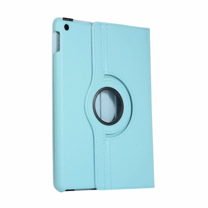 For iPad 10.2 / iPad Air 2019 10.5 / iPad 10.2 2020 Litchi Texture Horizontal Flip 360 Degrees Rotation Leather Case(Sky Blue)-garmade.com