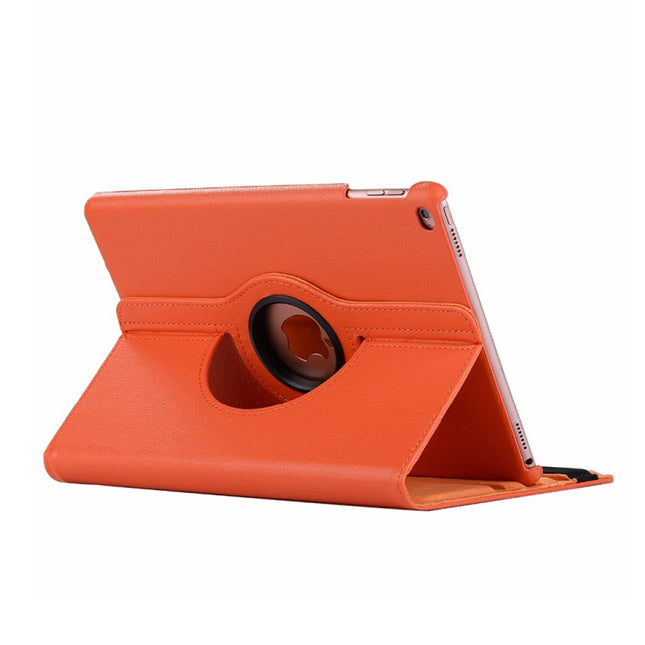Litchi Texture Horizontal Flip 360 Degrees Rotation Leather Case for iPad Mini 2019, with Holder & Sleep / Wake-up Function (Orange)-garmade.com
