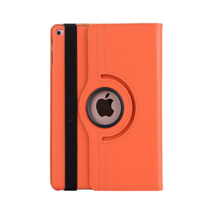Litchi Texture Horizontal Flip 360 Degrees Rotation Leather Case for iPad Mini 2019, with Holder & Sleep / Wake-up Function (Orange)-garmade.com