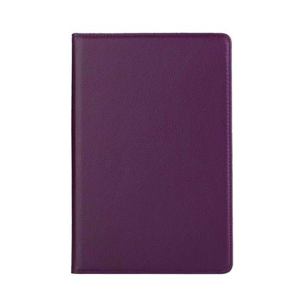 Litchi Texture Horizontal Flip 360 Degrees Rotation Leather Case for iPad Mini 2019, with Holder & Sleep / Wake-up Function (Purple)-garmade.com