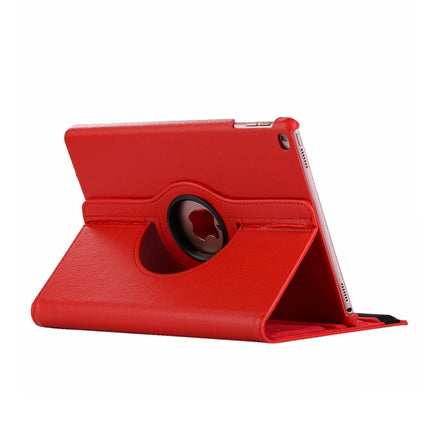Litchi Texture Horizontal Flip 360 Degrees Rotation Leather Case for iPad Mini 2019, with Holder & Sleep / Wake-up Function (Red)-garmade.com