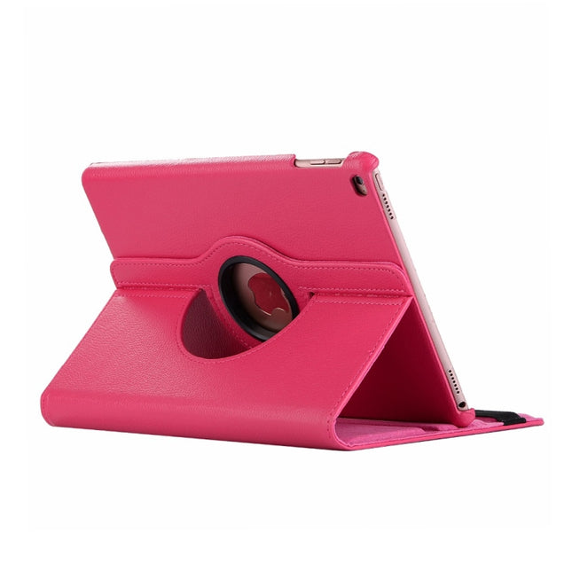 Litchi Texture Horizontal Flip 360 Degrees Rotation Leather Case for iPad Mini 2019, with Holder & Sleep / Wake-up Function (Rose Red)-garmade.com