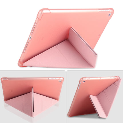 Multi-folding Shockproof TPU Protective Case for iPad 9.7 (2018) / 9.7 (2017) / air / air2, with Holder & Pen Slot(Black)-garmade.com
