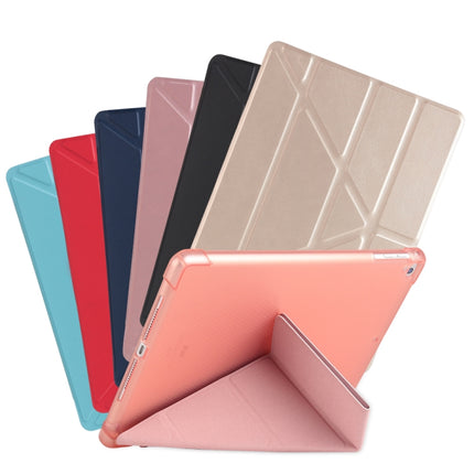 Multi-folding Shockproof TPU Protective Case for iPad 9.7 (2018) / 9.7 (2017) / air / air2, with Holder & Pen Slot(Black)-garmade.com