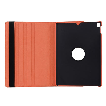 Litchi Texture 360 Degree Spin Multi-function Horizontal Flip Leather Protective Case with Holder for iPad Pro 10.5 inch / iPad Air (2019) (Orange)-garmade.com