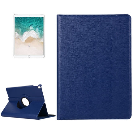 Litchi Texture 360 Degree Spin Multi-function Horizontal Flip Leather Protective Case with Holder for iPad Pro 10.5 inch / iPad Air (2019) (Navy Blue)-garmade.com