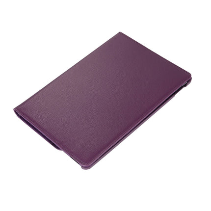 Litchi Texture 360 Degree Spin Multi-function Horizontal Flip Leather Protective Case with Holder for iPad Pro 10.5 inch / iPad Air (2019) (Purple)-garmade.com