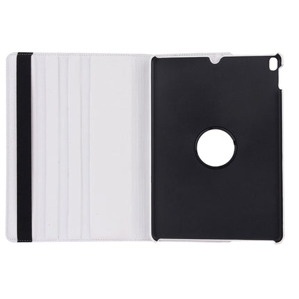Litchi Texture 360 Degree Spin Multi-function Horizontal Flip Leather Protective Case with Holder for iPad Pro 10.5 inch / iPad Air (2019) (White)-garmade.com
