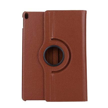 Litchi Texture 360 Degree Spin Multi-function Horizontal Flip Leather Protective Case with Holder for iPad Pro 10.5 inch / iPad Air (2019) (Brown)-garmade.com
