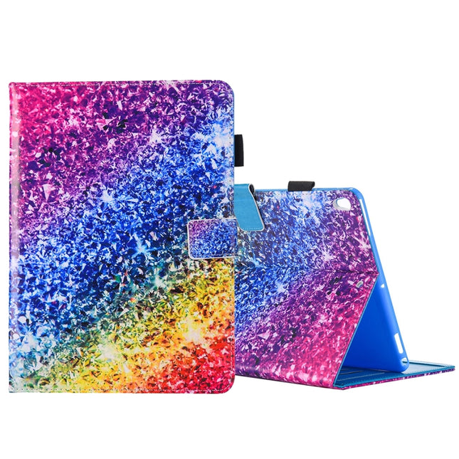 For iPad Pro 10.5 inch Colorful Crystal Print Horizontal Flip PU Leather Protective Case with Holder & Card Slots & Photo Frame-garmade.com