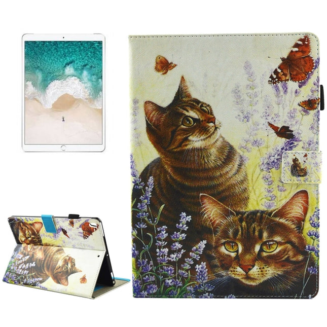For iPad Pro 10.5 inch Cats and Butterflies Pattern Horizontal Flip Leather Protective Case with Holder & Card Slots & Sleep-garmade.com