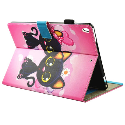 For iPad Pro 10.5 inch Two Cats patterns Horizontal Flip Leather Protective Case with Holder & Card Slots & Sleep-garmade.com