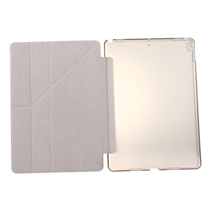 For iPad Pro 10.5 inch Silk Texture Horizontal Deformation Flip Leather Case with 4-folding Holder & Sleep / Wake-up(Champagne Gold)-garmade.com