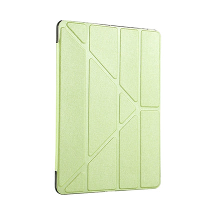 For iPad Pro 10.5 inch Silk Texture Horizontal Deformation Flip Leather Case with 4-folding Holder & Sleep / Wake-up(Green)-garmade.com