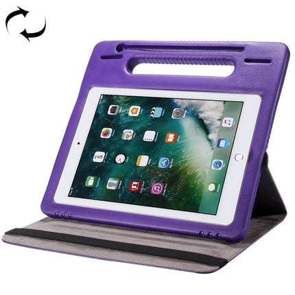 360 Degree Rotation Leather Case + Removable EVA Bumper Protective Cover for iPad 10.2 / iPad Air 10.5 （2019） / iPad Pro 10.5 inch, with Handle & 3 Gears Holder & Sleep / Wake-up(Purple)-garmade.com
