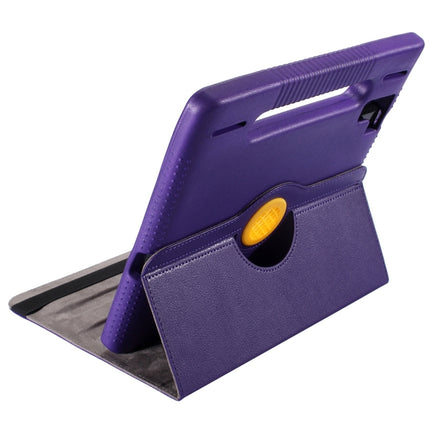 360 Degree Rotation Leather Case + Removable EVA Bumper Protective Cover for iPad 10.2 / iPad Air 10.5 （2019） / iPad Pro 10.5 inch, with Handle & 3 Gears Holder & Sleep / Wake-up(Purple)-garmade.com