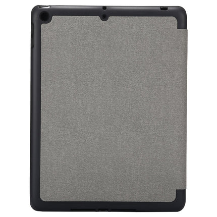 Cloth Texture Pattern Horizontal Flip Leather Case for iPad Pro 10.5 inch ,with Three-folding Holder & Pen Slots (Grey)-garmade.com