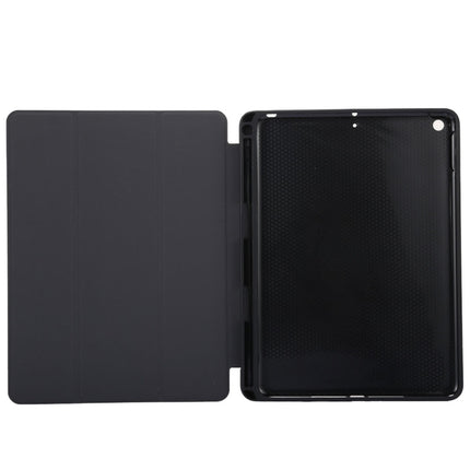 Cloth Texture Pattern Horizontal Flip Leather Case for iPad Pro 10.5 inch ,with Three-folding Holder & Pen Slots (Magenta)-garmade.com