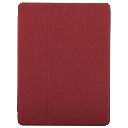 Cloth Texture Pattern Horizontal Flip Leather Case for iPad Pro 10.5 inch ,with Three-folding Holder & Pen Slots (Red)-garmade.com
