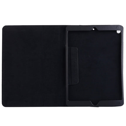 For iPad Pro 10.5 inch Litchi Texture 2-fold Horizontal Flip Leather Case with Holder(Black)-garmade.com