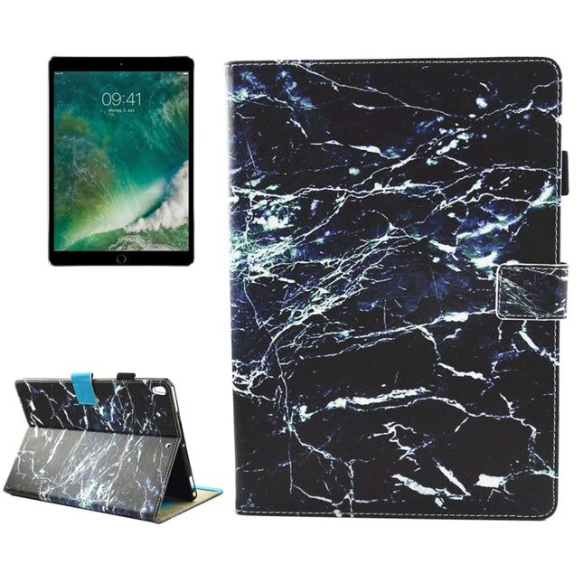 For iPad Pro 10.5 inch Black Marble Pattern Horizontal Flip Leather Protective Case with Holder & Card Slots & Wallet & Pen Slot &Sleep / Wake-up-garmade.com