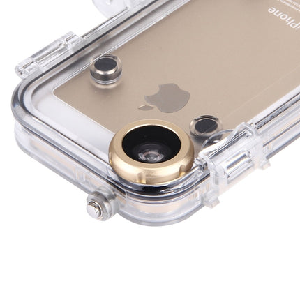 HAMTOD for iPhone 5 & 5S & SE Extreme Sports IP68 Waterproof Case with 170 Degrees Wide Angle Lens, Compatible with GoPro Accessories, Waterproof Depth: 5m(Gold)-garmade.com