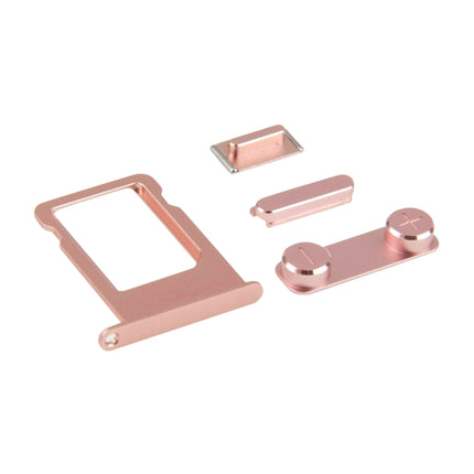 Side Buttons + SIM Card Tray for iPhone SE(Rose Gold)-garmade.com