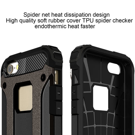 Tough Armor TPU + PC Combination Case for iPhone SE & 5 & 5s(Black)-garmade.com