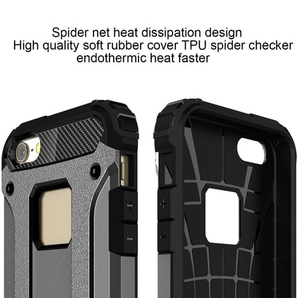 Tough Armor TPU + PC Combination Case for iPhone SE & 5 & 5s(Grey)-garmade.com
