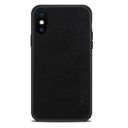 MOFI for iPhone X Anti-slip Full Coverage PC + TPU + Cloth Protective Back Cover Case(Black)-garmade.com